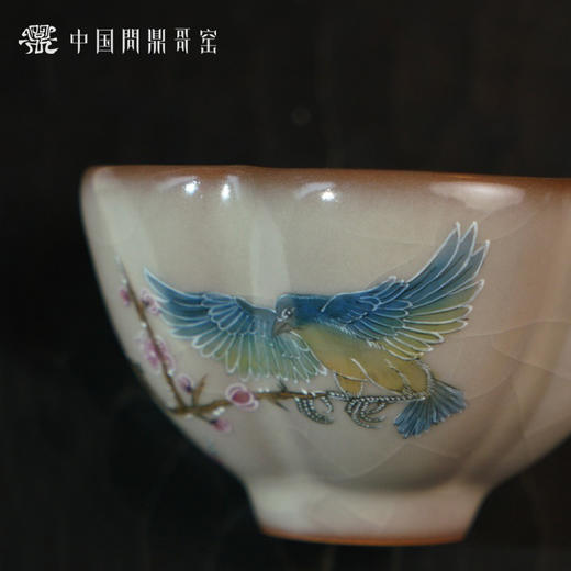 问鼎哥窑致巧款凌霜杯（莺舞梅香）（缺货） 商品图2