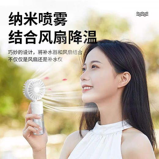 【送挂绳！】新款F2迷你喷雾风扇补水仪 静音便携式充电 康复 商品图2