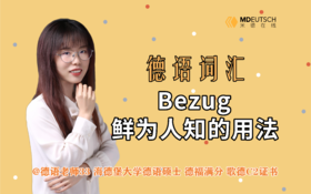 Bezug 鲜为人知的用法