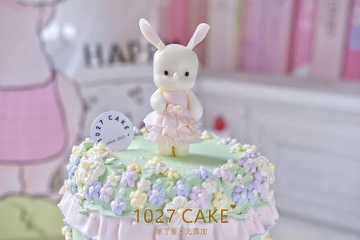 1027CAKE | 双层小兔子 翻糖装饰 森系手绘 商品图5