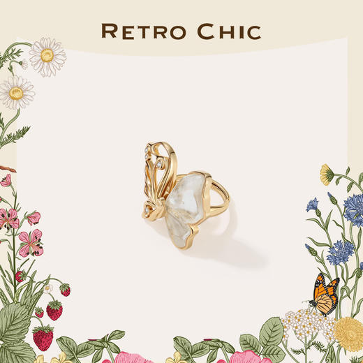 Garden of Eden 伊甸园系列 | 水晶蝴蝶戒指 商品图0