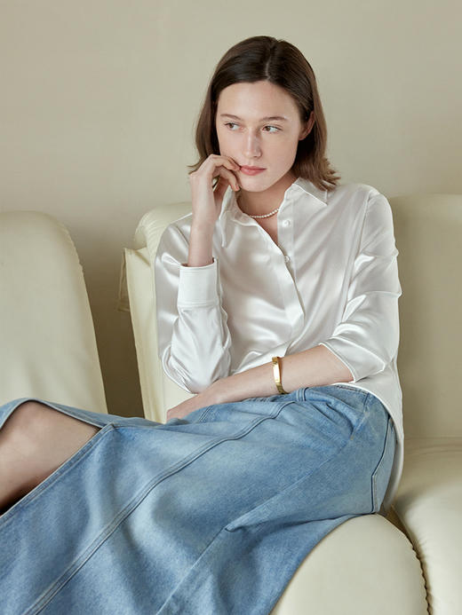 水波纹醋酸衬衫FCE2SHT150 商品图8