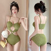 【吊带连体泳衣女】纯色时尚性感比基尼 纯欲网红辣妹 温泉泳装 商品缩略图1
