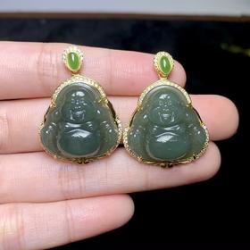 和田玉吊坠-玉美人菲菲~S925和田玉佛公吊坠无链~多样性发一