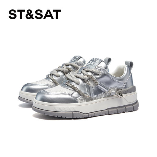 星期六休闲潮搭蕾丝厚底板鞋SSC3112045 商品图7