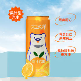 北冰洋 汽水 橙汁汽水饮料果汁味饮品 碳酸饮料 330ml*6听塑封包装