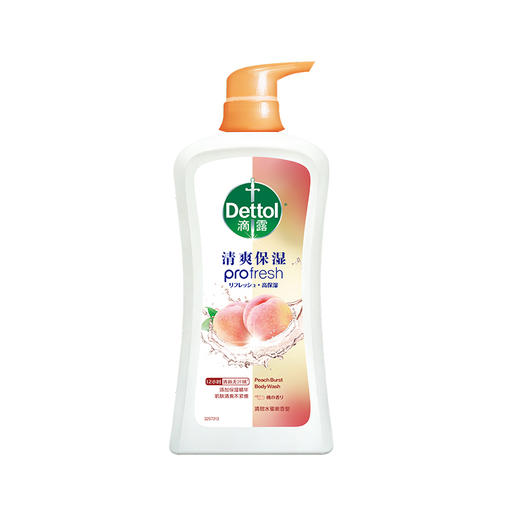 滴露清爽保湿沐浴露清甜水蜜桃香型950g 商品图0