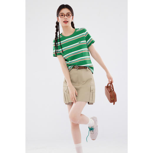 【严选】诗凡黎工装风a字半身裙2024夏新款通勤风小个子高腰显瘦流行短裙SF7140781 商品图1