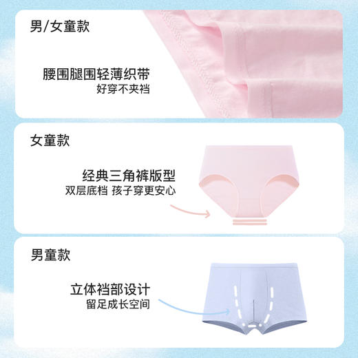 ubras旗下likeuu 一次性内裤男女儿童三角平角丢丢裤夏季薄款7A抗菌纯棉透气ZY 商品图4