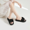 Safiya/索菲娅2024新款气质珍珠蝴蝶结平底休闲外穿拖鞋 SF42110M03 商品缩略图2