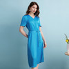 EITIE爱特爱夏季新款V领时尚优雅连衣裙7407160 商品缩略图2