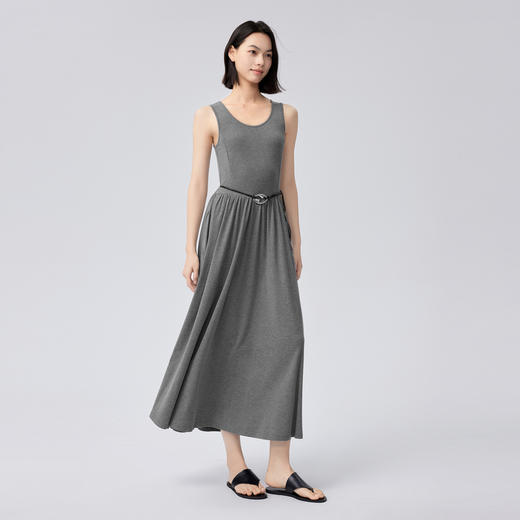 【严选】伊芙丽针织气质高级感背心裙T恤半身裙格雷系合辑女2024夏装新款1F6994871 商品图3