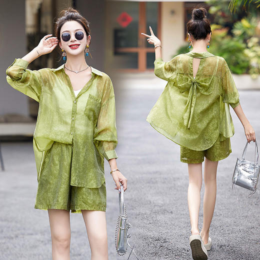设计感超好看别致，防晒衬衫两件套HR-CPYY8077 商品图0