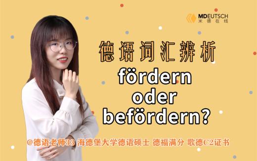 fördern和befördern你会区别吗 商品图0