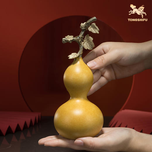 铜师傅 铜摆件《福禄之飞黄腾达》葫芦桌面客厅办公室家居装饰品摆件 商品图4