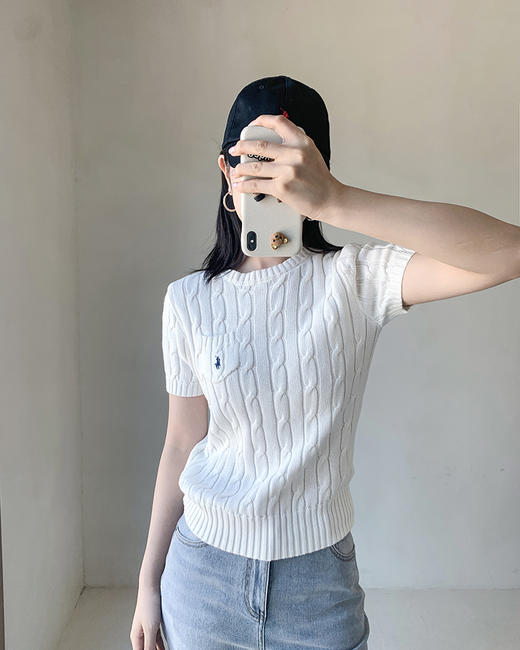 单品包邮现货 THS 6.5- polo RL家 纽约老钱复古 纯元PRL/绞花扭结长绒棉马球刺绣 短袖 7色 BH2527 商品图7