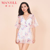 【商场同款】熳洁儿 女士泳装清新花卉中袖连体裙泳衣夏24206307 商品缩略图0