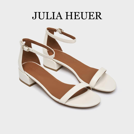 Julia Heuer 简约清凉一字带粗跟凉鞋 商品图2