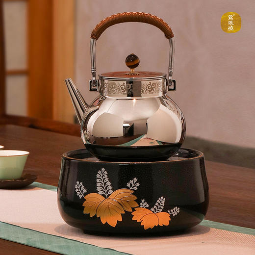 【莺歌烧旗舰店】天目釉桐纹 商品图1