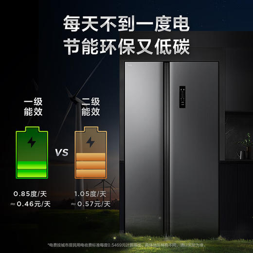 【家电焕新季】TCL对开双门电冰箱家用521升大容量风冷无霜一级能效分区养鲜净味双循环变频超薄嵌入 商品图6