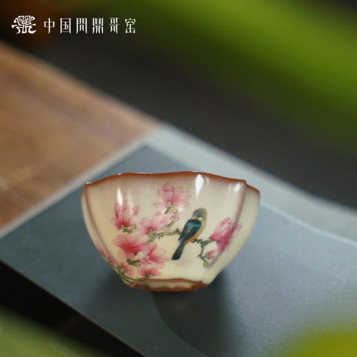 问鼎哥窑致巧款三叶杯（莺花国色）（缺货） 商品图3