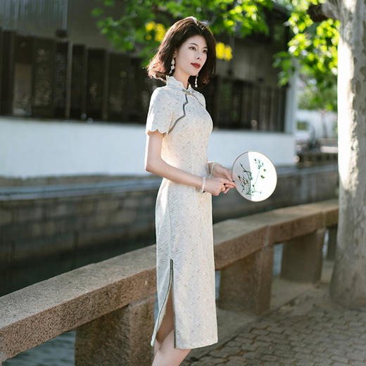 2024夏季新款气质少女修身改良新式连衣裙日常可穿小个子旗袍KK-2357 商品图2