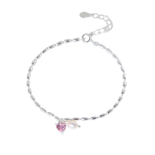 【爱心珍珠】S925银小米粒手链【JHY-A001076Y】 商品图4