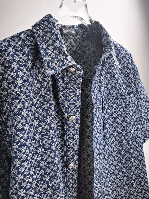 CH 2024夏季新款 提花牛仔休闲宽松短袖衬衫外套 Z-11733 商品图3