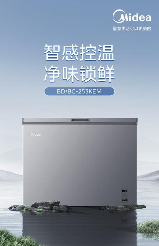 美的（Midea）（202747
）253升卧式冰柜冷柜一级能效节能低霜内胆冷藏冷冻转换精准全域控温BD/BC-253KEM 商品图0