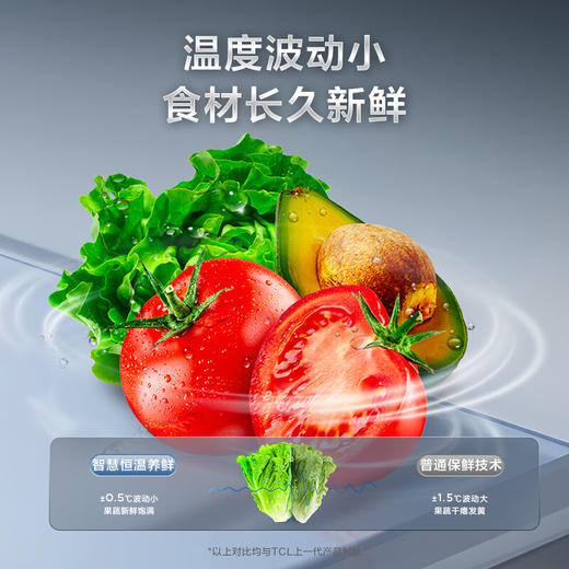 【家电焕新季】TCL对开双门电冰箱家用521升大容量风冷无霜一级能效分区养鲜净味双循环变频超薄嵌入 商品图5