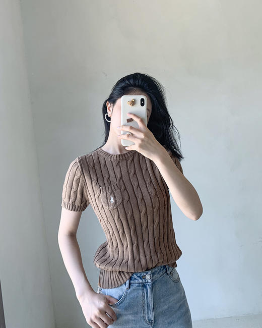 单品包邮现货 THS 6.5- polo RL家 纽约老钱复古 纯元PRL/绞花扭结长绒棉马球刺绣 短袖 7色 BH2527 商品图3