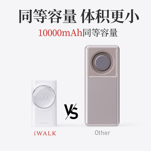 【国家3C认证】爱沃可（iWALK） LPR001 L/C 10000毫安双向30W快充伸缩线充电宝 自带线30W双向快充，解锁快充新体验。新伸缩线设计，拉上就充，清爽收纳。 商品图6
