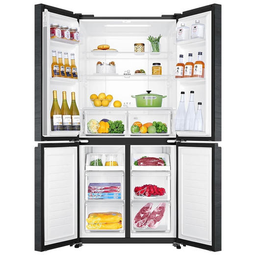 海尔（haier）冰箱478升 四开门十字双开门【BCD-478WGHTD5DDYU1】大容量一级能效双变频超薄风冷无霜家用电冰箱干湿分储黑金净化 银河灰 商品图6