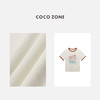 COCO ZONE "加州落日”夏季撞色圆领短袖T恤休闲百搭上衣CC2B1104 商品缩略图2