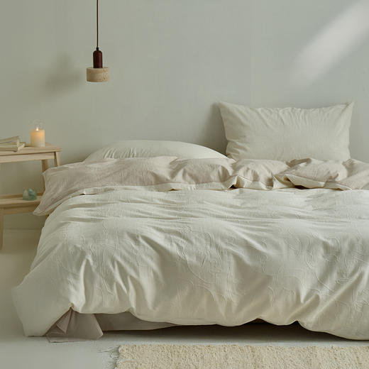 顶柔 水洗棉提花四件套双层纱婴儿级触感，柔然舒适；3D立体提花+水洗工艺，将纱布柔软度发挥到极致 商品图7