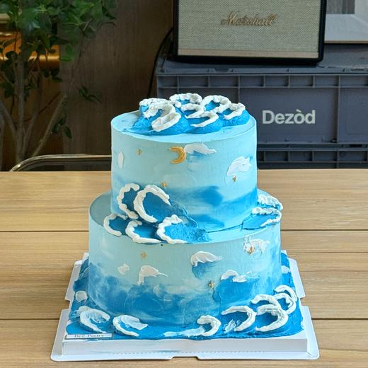 海浪蛋糕D款 双层 商品图0