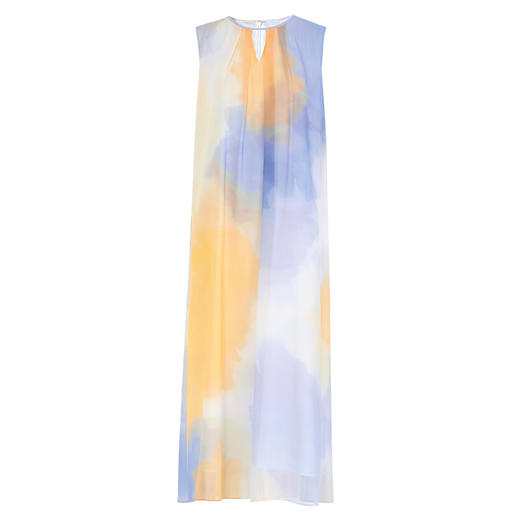 EITIE爱特爱夏季新款时尚个性扎染撞色印花无袖连衣裙女7407162 商品图5