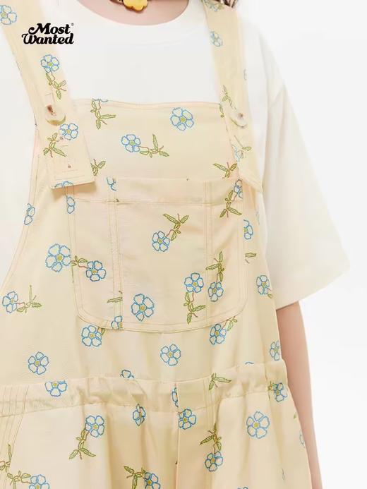 mostwantedlab彩虹/M2412183/十字小花满印夏新款宽松裤女抽绳休闲背带裤男 商品图2