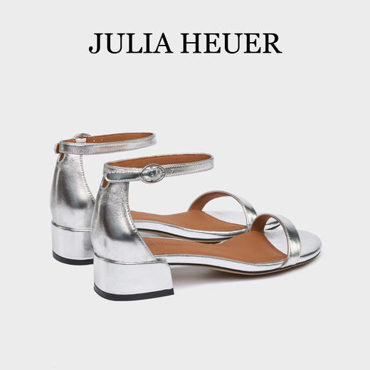 Julia Heuer 简约清凉一字带粗跟凉鞋 商品图8
