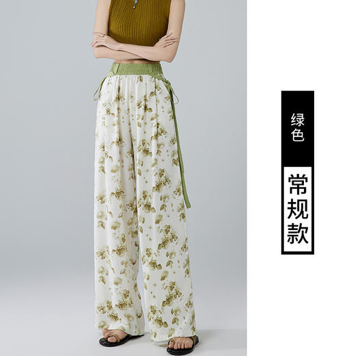 慵懒の夏日【新中式扎染阔腿裤】雪纺爽滑面料自带凉感 无惧炎热夏日 阔腿版型宽松有型 中式慵懒风 商品图6