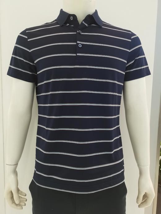 百斯盾男装2024夏款条纹商务短T 商品图0