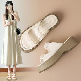 ZHR拖鞋女夏季外穿2024新款厚底配裙子松糕运动沙滩一脚蹬凉拖鞋