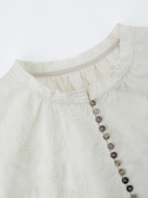 COCO ZONE "禅意美学”宽松立领长袖衬衫纯色通勤百搭上衣CC2B0984 商品图4