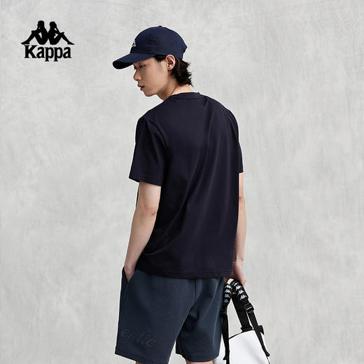 Kappa卡帕短袖2024新款男夏凉感运动休闲T恤圆领防晒字母印花半袖K0E32TD71D 商品图3