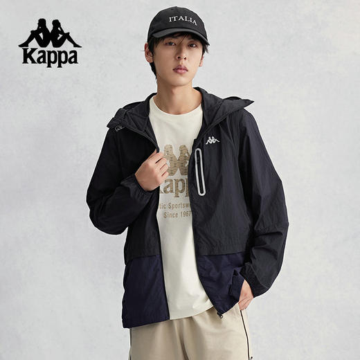 kappa卡帕背靠背女款2024新款夏季薄款运动夹克外套男款休闲上衣K0E32FJ52D 商品图0
