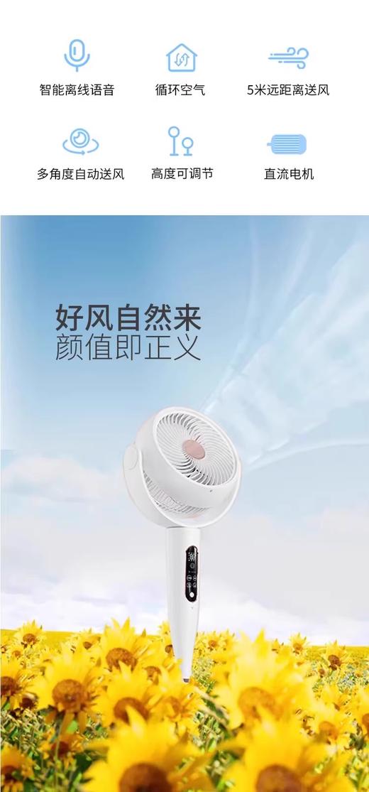 先锋变频空气循环扇台立遥控落地电风扇36档语音DXH-S22R 商品图5