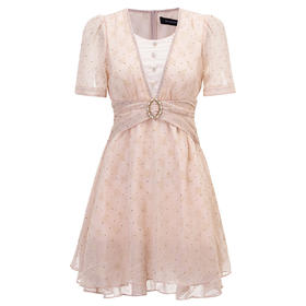 复古浪漫感多巴胺连衣裙夏日甜美修身裙MS85DR057