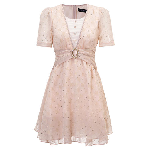 复古浪漫感多巴胺连衣裙夏日甜美修身裙MS85DR057 商品图0