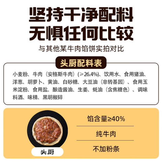 【分仓直发包邮】头厨安格斯牛肉薄皮馅饼360g/袋*3（共12片） 商品图7