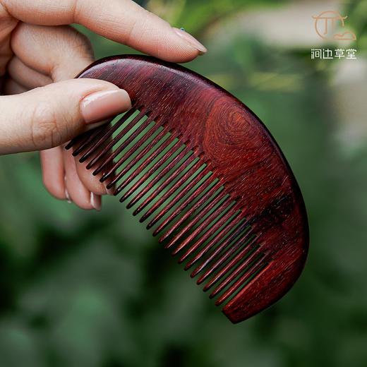 清代紫檀家具老料手工制木梳 商品图2